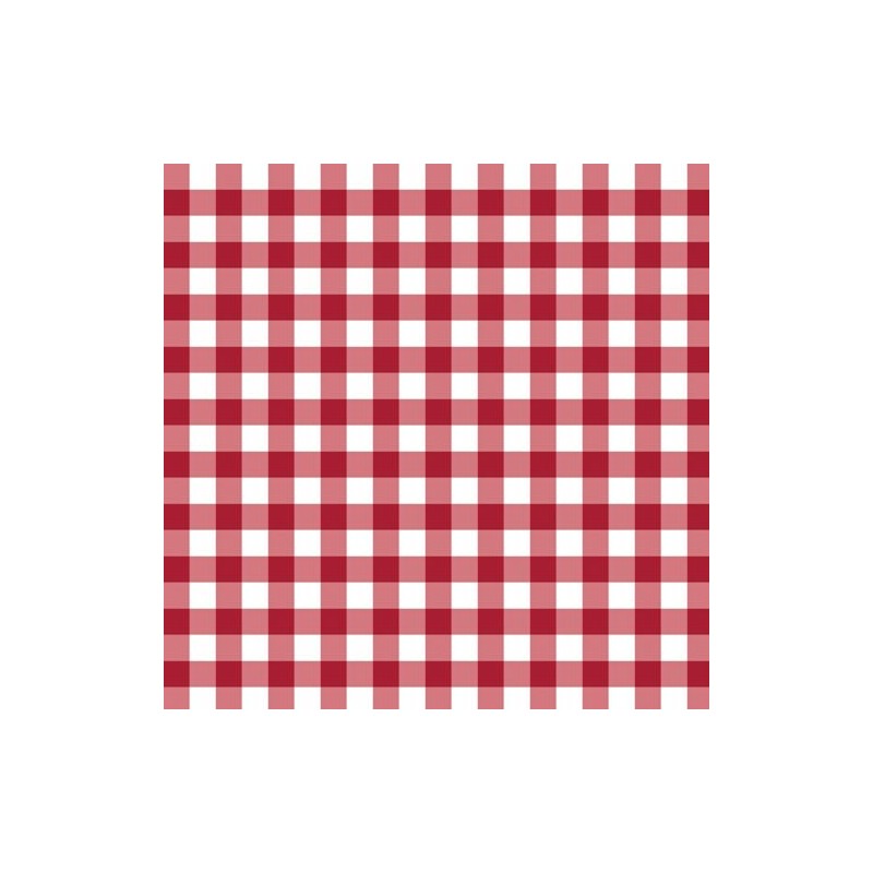 Quality Fabric Gingham Picnic Blanket Pattern Red on White 100%