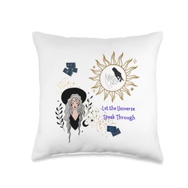 Mystical Tarot Vibe – Decor for Astrology Witches Throw Pillow