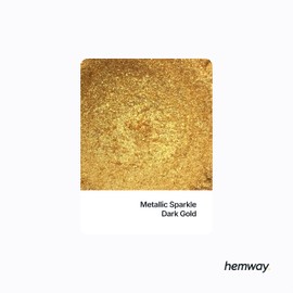 Hemway 50 g / 1.75 oz Metallic Sparkle Dark Gold Premium Grout Powder | Concrete Coloured Dye Pigment | Render Mortar Powdered Brick Toner | Suitable for Bathroom & Kitchen | High Colour Saturation