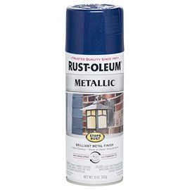 Rust-Oleum 7251830-2PK Stops Rust Metallic Spray Paint, 2 Pack, Cobalt Blue, 2 Pack