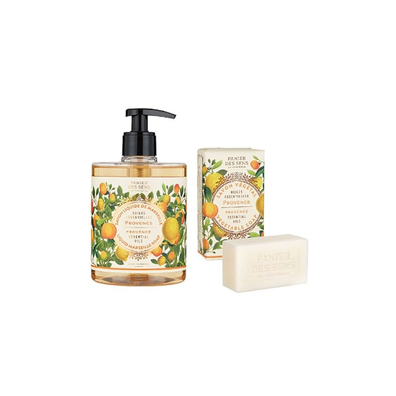 Panierdessens Essentials Bundle (Liquid Marseille Soap & Vegetable Soap), Made