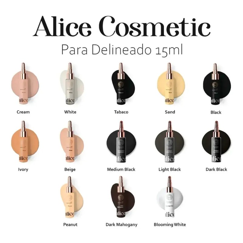 Pigmentos Microblading Alice Cosmetic De Piel Tinta Beige 15ml