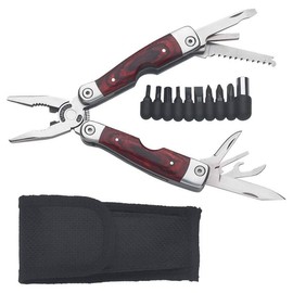 Maxam SKWMT Wood Handle Stainless Steel Multi-Tool