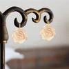 JIMARIN Handmade Bohemian Aesthetic Dainty Acrylic Flower Petal Leverback Earrings