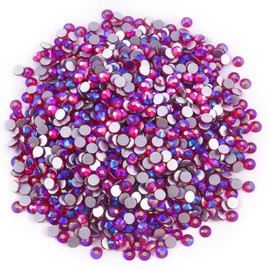 Blinginbox Glass Flatback Rhinestones Crystal Round Gems,Siam AB,SS16/1440pcs,3.8-4.0mm