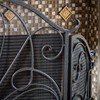 Christopher Knight Home Kingsport Fireplace Screen, Silver Flower On Black
