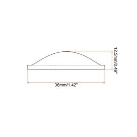 PATIKIL Diameter 36mm Height 12.5mm Flat Convex Lens, 5 Pcs Acrylic LED Optical Convex Condenser Lens for LED Flashlight Bike Head Lamp, Transparent