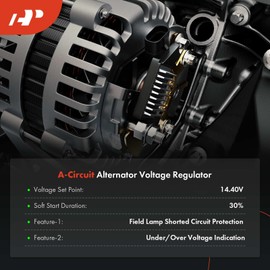 A-Premium Alternator Voltage Regulator Compatible with Nissan Titan 2004-2007, Armada 2005-2006, Pathfinder Armada 2004 & Infiniti QX56 2004-2006, 5.6L, 14.4V A-Circuit 14.4 Vset