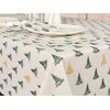 Sleepdown Winter Pine Trees Table Napkins Metallic Detail 100% Cotton