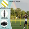 TNZMART Training Agility Poles Set Adjustable Soccer Training Poles Detachable