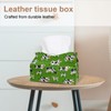 2 Pack Tissue Box Cover Holder, Cute Alpaca Rectangle Leather