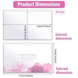 Tucnoeu 30pcs Social Security Card Protector Sleeves, Waterproof Medicare Card Protector Sleeve, Clear PVC Cards Sleeves for ID/Debit/Credit/Index Cards Storage Sleeve