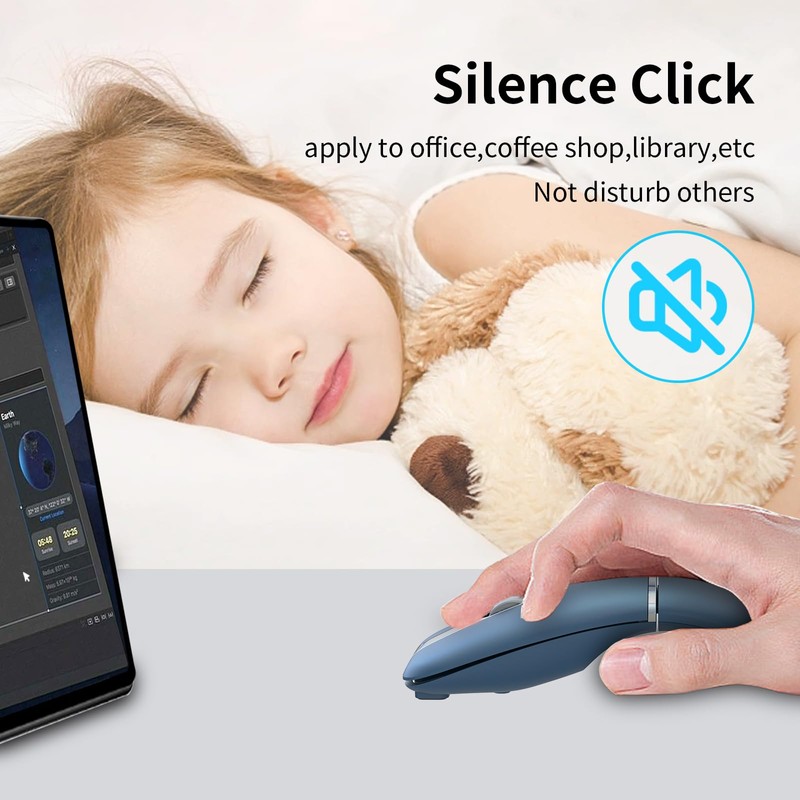 Bluetooth Arc Travel Mouse - BT & USB Wireless Dual