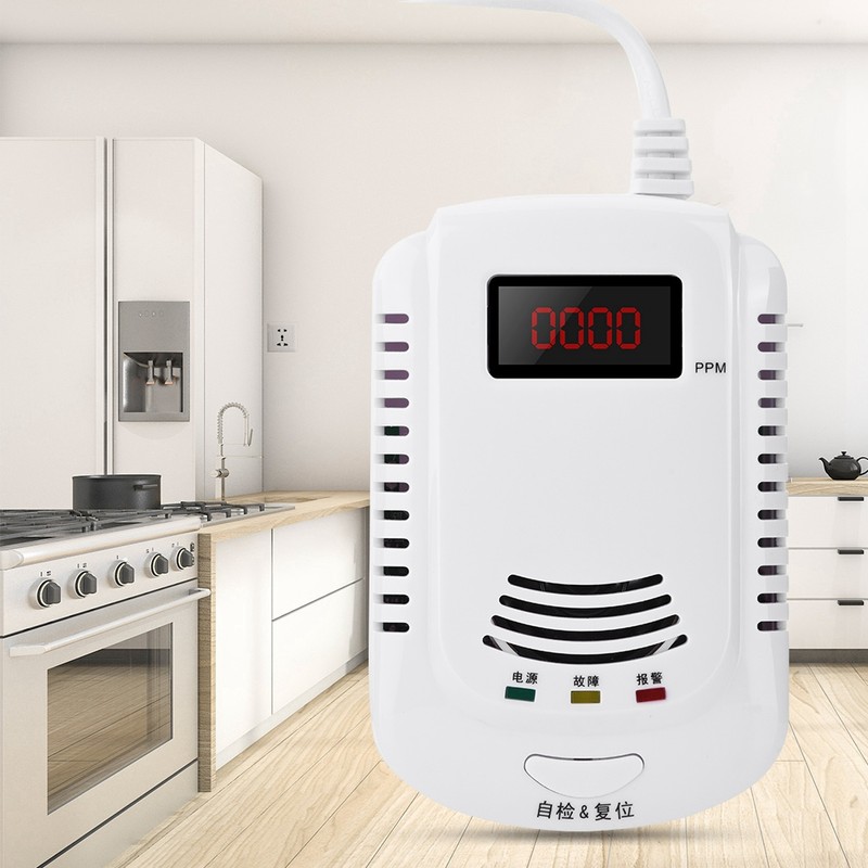 Combustible Gas Detector Live Action Speech LED Display Alarm Combustible