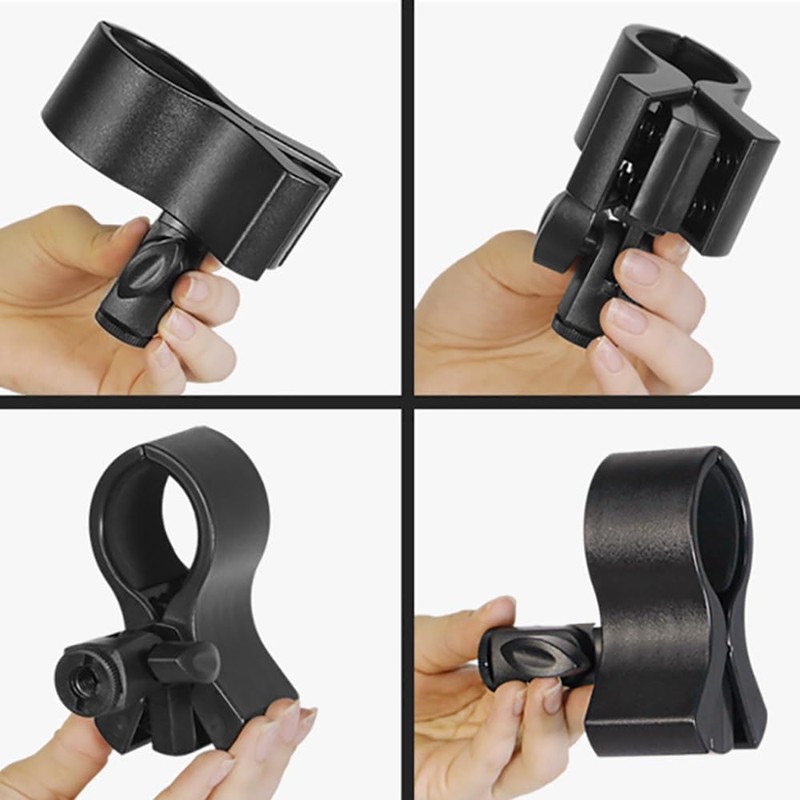 Microphone Stand Mic Clip Adjustable Mic Clip Holder for 32mm