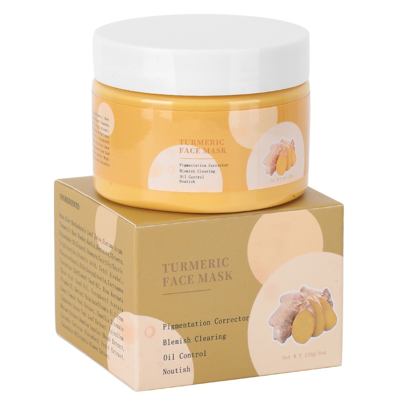 120g Turmeric Facial Mud Mask Improve Dullness Cleansing Moisturizing Mask