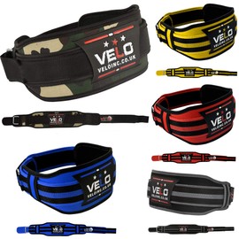 VELO Weight Lifting Belt 4" Inch Neoprene Lower Back Support Power Lifting Lumbar Belt (Camouflage, XL)