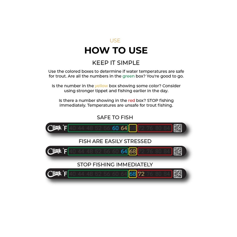 Temperature Tape - Stick on Fishing Thermometer (Celsius)