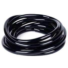 Eoiips 5/8" ID x 7/8" OD Silicone Vacuum Tubing Hose High Temperature Food Grade Tube, Flexible Silicone Air Tubing for Multiple Use,Black, 4.92 Feet