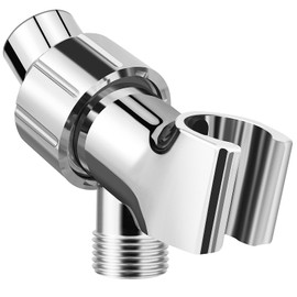 Adjustable Handheld Shower Head Holder- Brass Ball, Premium ABS Bracket- 360 Degree Rotatable：Arm Mount and Hose Connector, Shower Adapter- Adjustable Shower Arm Mount, MAYYAYA (Chrome)