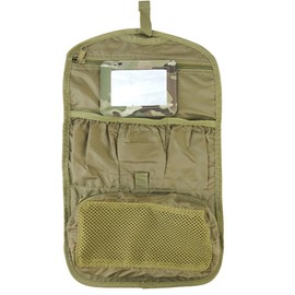 Kombat British Army Combat Zip Compact Hanging Camo Travel Shave Wash Kit Roll Bag