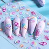 Summer Nail Art Stickers 3D Self-Adhesive Nail Decals Seashell Starfish