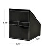 Atlantic Media Sleeve Storage Bin - Leatherette Front, Quality Stitching
