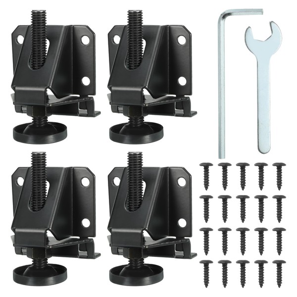 uxcell Adjustable Leg Leveler, 4pcs Leveling Feet Furniture Leveler Leg