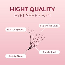 MDC LASHES MDC LASHES Promade Eyelash Fans 1000 Fans 5D-20D Premade Volume Lash Extensions C/CC/D Curl 10-18mm Length 0.05/0.07 Thickness Ultra Speed Promade Premade Pre Pro Made False Eyelashes Pestanas