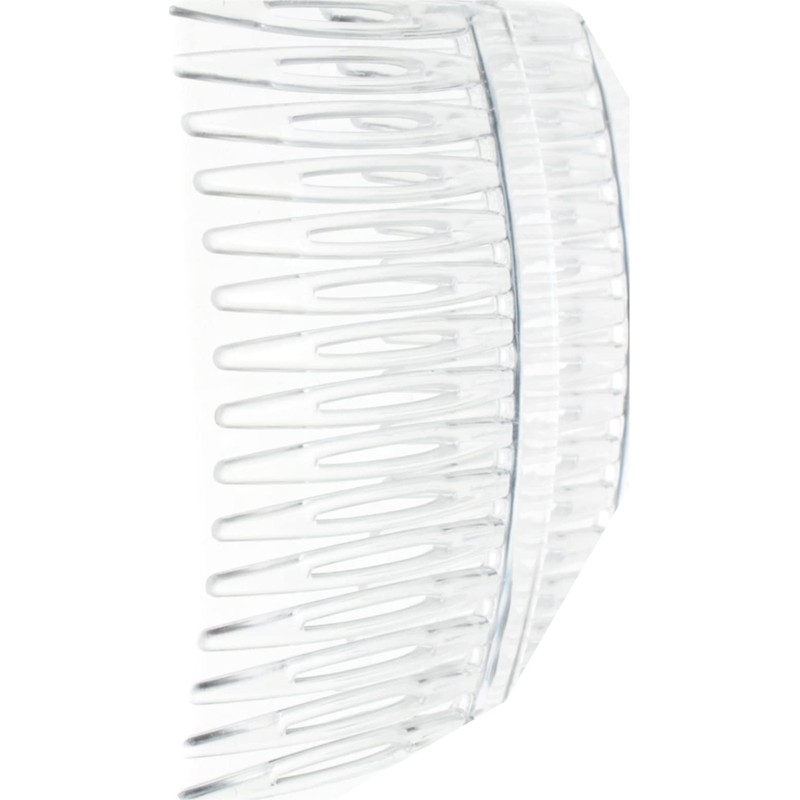 Glitz4Girlz® 4 Pack 7cm Clear Hair Side Combs Slides Grips