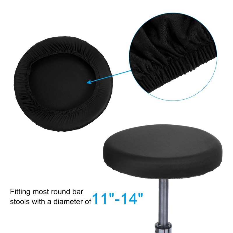 PATIKIL 9.5" Round Bar Stool Cover, 2 Pack Washable Elastic