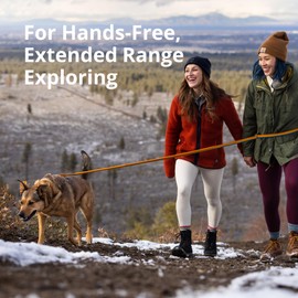 Ruffwear Ruffwear, Roamer Bungee Dog Leash for Running, Biking or Hiking, Can be Used Hand-Held or Hands-Free, River Rock Green, 5.5'-7'