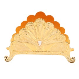 Napkin Holder Classical Metal Peacock Embossed European Style Table Tissue Holder Tabletop Freestanding Tissue Dispenser Gold