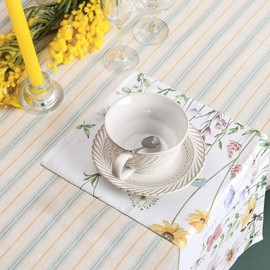 Arquiel Napkins Flowers Pink Set of 6 Fabric Napkins 100% Cotton Decorative Soft Reusable Dining Table Napkins for Weddings Kitchen Household Spring/Summer (45 x 45 cm)