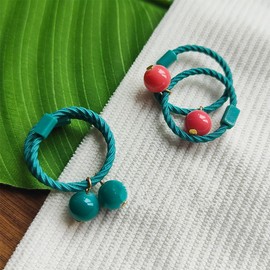 Women's Red Green Bead Headwear Hair Tie Costume Accessory Props Decoration for Maomao Cosplay from The Apothecary Diaries