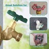 Dreyoo Outdoor Faucet Handles 3/8 in 12 Point, Green Oval
