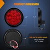 Nilight 4PCS 4” 12LED Red Round Stop Brake Turn Tail