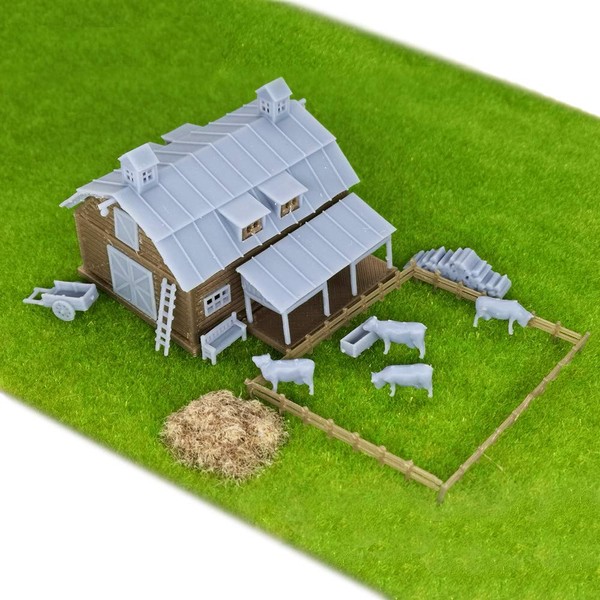 Outland Models Railroad Scenery Country Farm Barn w Accessories N