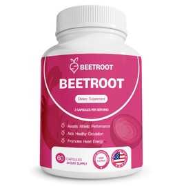ZENVIVIAN Beetroot Capsules – 1300mg Non-GMO Beet Root Powder Supplement – 60 Vegan Capsules for Natural Energy, Blood Flow & Endurance Support
