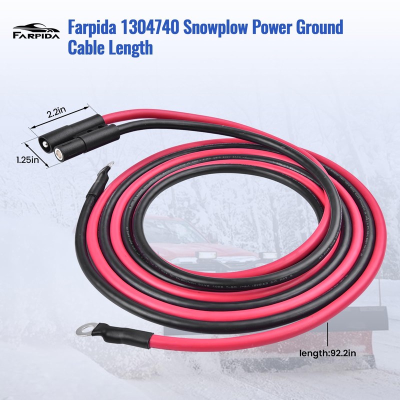 Farpida HYD01684 1304740 Truck Side Power Ground Cable 90" Fit