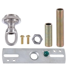 B&P Lamp® Screw Collar Canopy Set (Cast Satin Nickel)