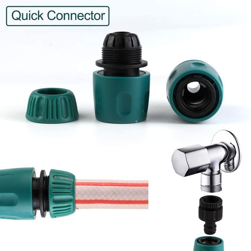 2PC Quick-Release in-line Shut-Off Valve for Garden Hose Pipe, Compatible