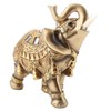 Feng Shui Elephant Statue Made of Golden Polyresin, Beautiful Decorative