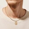 KissYan Initial Letter Pendant Necklace for Men Womens, 14K Gold