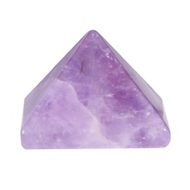 Cheungshing Natural Crystal Handcrafted Orgone Pyramid for Divination Good Luck Chakra Balance Home Decoration, Amethyst