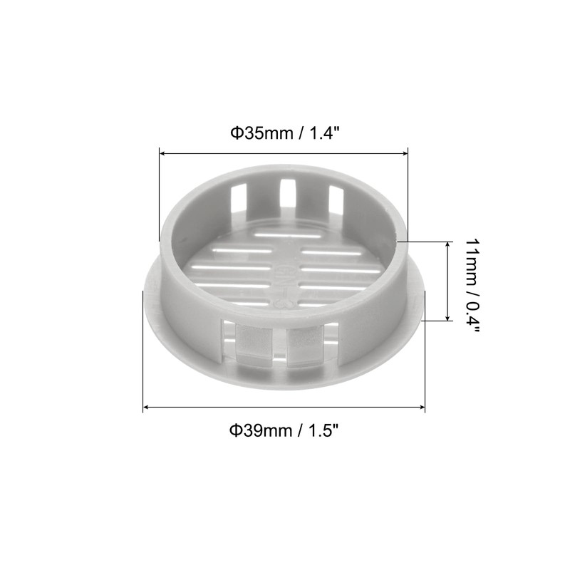 sourcing map 20Pcs 35mm/1.4in Air Vents Circular Soffit Vents, Light