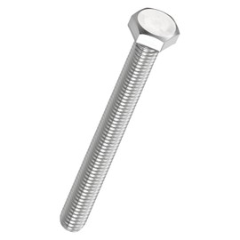 Kozelo 10 Pcs Hex Head Screws Bolts - [M8-1.25x80] 304 Stainless Steel Grade A2-70 Fully Threaded Hex Tap Metric Hexagon Head Machine Bolts Right Hand External Hex Drive, Silver