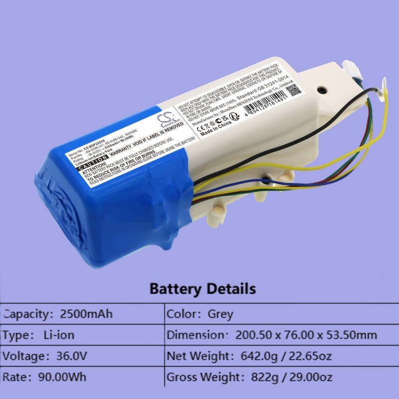 JIAJIESHI Battery Fit for Bissell 2551, 2590, 2593, 2596, CrossWave