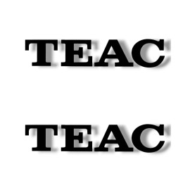 For Pioneer TEAC 2 Pack Decals Stickers - High Quality Vinyl - Perfect for Audio Enthusiasts - White, 4" wide x 0.8" tall