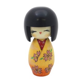 Modern Creation Kokeshi Cherry Blossoms Small (Minister of Trade and Industry, Minister of Agriculture, Forestry and Fisheries Award, Senei)